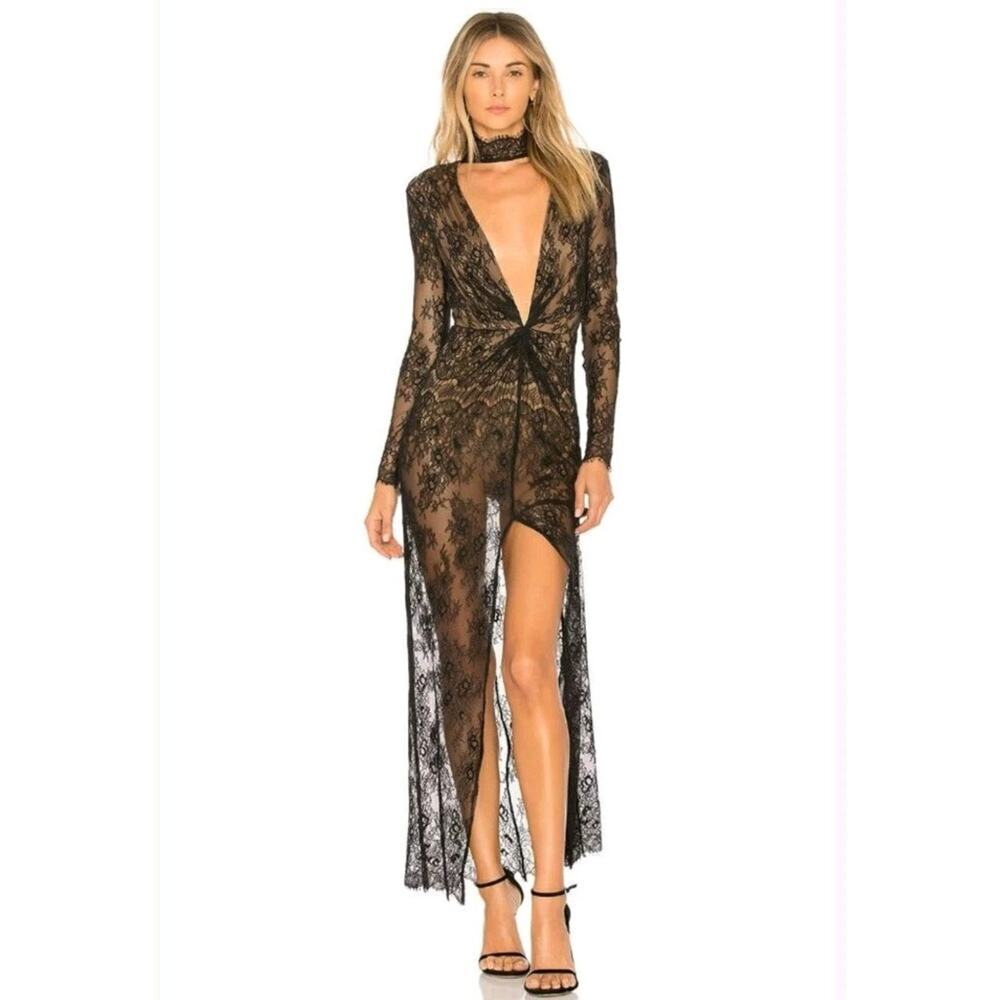 Majorelle Revolve CALISTO Black Nude Lace Body Jumpsuit XL ASO KELLIE BARRETT - Picture 2 of 13